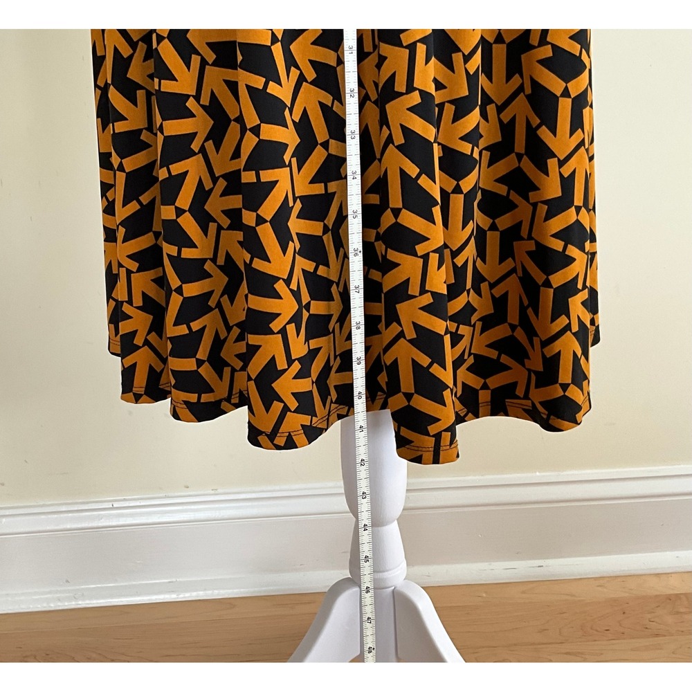 LuLaRoe Nicole Fit Flare Dress 3/4 Sleeve Scoop Neck Midi L - Picture 5 of 10